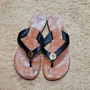 Tory Burch leather flip-flops